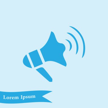 Yakında simge megafon. hoparlör simgesi.
