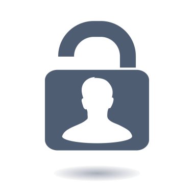 Simgesini kilidini. Düz tasarım stili. Vektör Eps10 