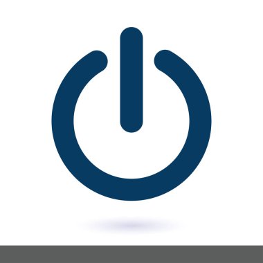 Güç işareti simgesi. Düz tasarım stili.  