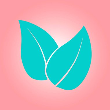 Yaprak simgesi. Taze doğal ürün simgesi. Organik ürün işareti. Düz tasarım stili.