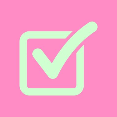 Kontrol listesi simgesi. Kutu işaretinde işaretle.