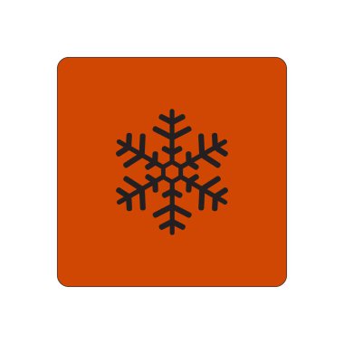 Kar tanesi simgesi. Yılbaşı dekorasyonu.