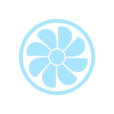 Egzoz vantilatörü simgesi. Havalandırma sembolü.