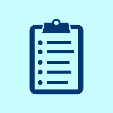 Listesi vektör simgesini denetleyin. Düz tasarım.