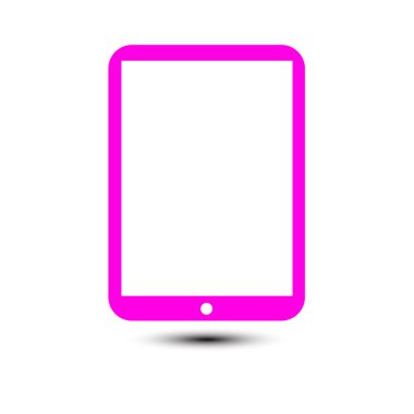 Modern dijital tablet Pc simgesi. Düz tasarım simgesi. EPS 10 vektör.