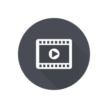 video simgesi. düz tasarım stili. vektör eps 10.