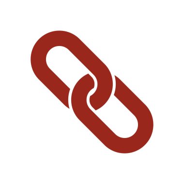 Bağlantı tek simge. Zincir bağlantı erkek.