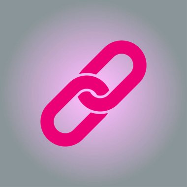 Bağlantı tek simge. Zincir bağlantı erkek.