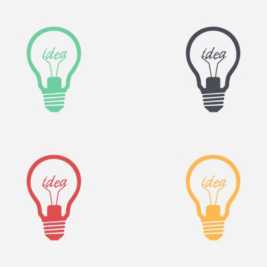 ışık lamba işareti simgesi. fikir sembolü.