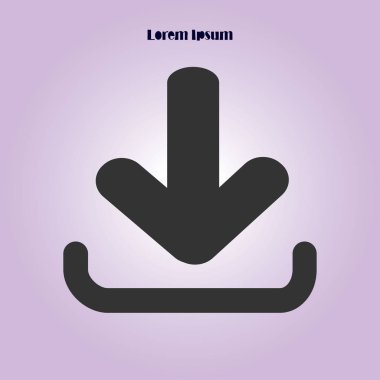 Simgesini indirin. Düğme yükleyin. Düz stil.