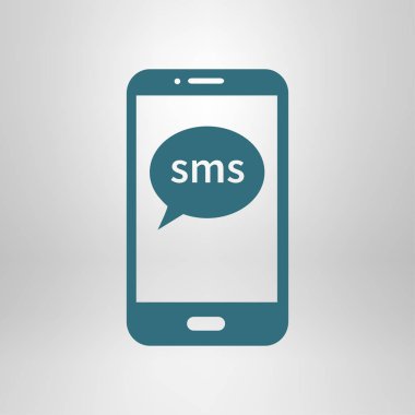 Akıllı telefon simgesinin vektör illüstrasyonu 