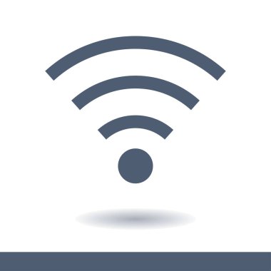 WiFi sembolü. Vektör kablosuz ağ kutsal kişilerin resmi. Düz tasarım