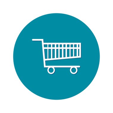 grafik alışveriş düz simgesi