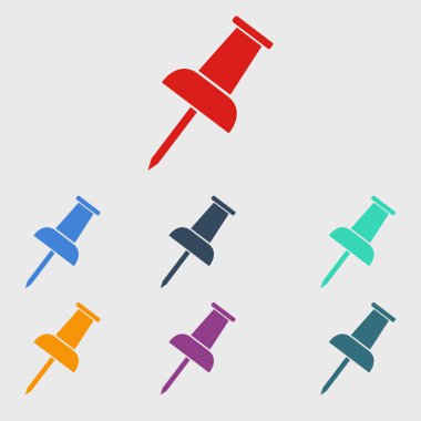  PIN simgesi itmek. Vektör Eps 10. 