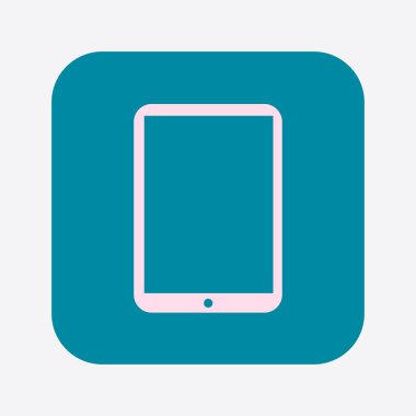 Modern dijital tablet Pc simgesi. Düz tasarım simgesi. EPS 10 vektör.