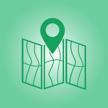 Harita simgesi. Konumu sembolü.