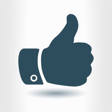 Simge gibi. El parmak tabela. Sembol başparmak. Düz tasarım stili. 