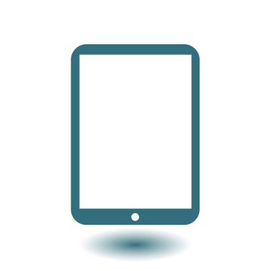 Modern dijital tablet Pc simgesi. Düz tasarım simgesi. EPS 10 vektör.