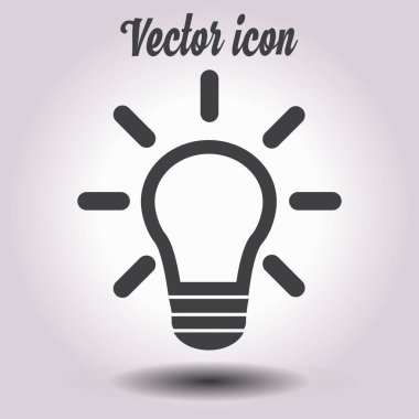 ışık lamba işareti simgesi. fikir sembolü.