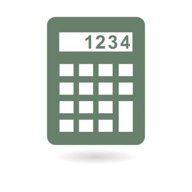 Hesap makinesi simge. Düz tasarım stili. EPS 10