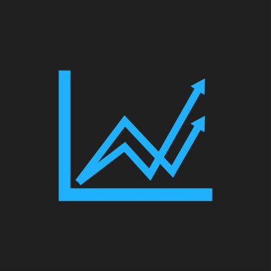 İş grafiği. Grafik düz simgesi
