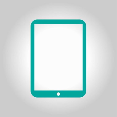 Modern dijital tablet Pc simgesi. Düz tasarım simgesi. EPS 10 vektör.