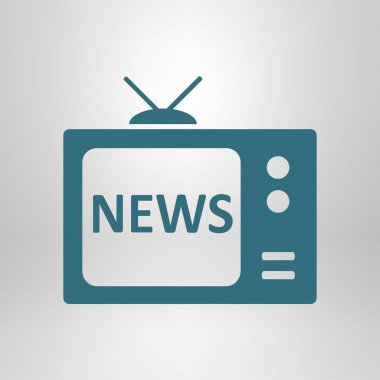 TV haber muhabiri. Düz tasarım stili. Vektör Eps 10. 