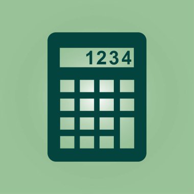 Hesap makinesi simge. Düz tasarım stili. EPS 10