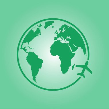 Uçak ikonu yolculuğu. Dünyayı dolaş..