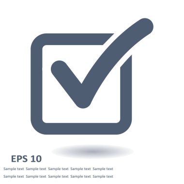 Kontrol listesi simgesi. Kutu işaretinde işaretle.