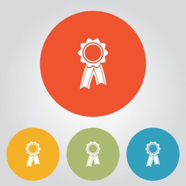  Kurdele simgesi ile rozet. Ödülü rozet şerit erkek ile.