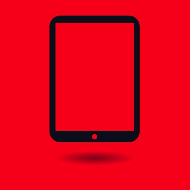 Modern dijital tablet Pc simgesi. Düz tasarım simgesi. EPS 10 vektör.