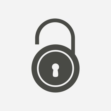 Simgesini kilidini. Düz tasarım stili. Vektör Eps10 