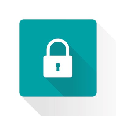 Kilit simgesi. Düz tasarım tarzı. Vektör EPS10.