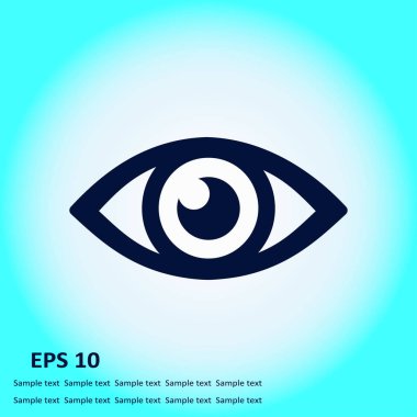Göz simgesini. Düz tasarım stili.