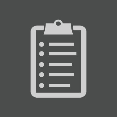 Listesi vektör simgesini denetleyin. Düz tasarım.