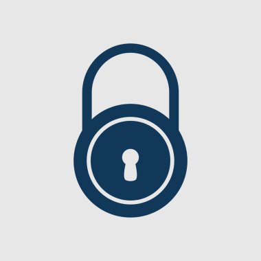 Kilit simgesi. Düz tasarım tarzı. Vektör EPS10.