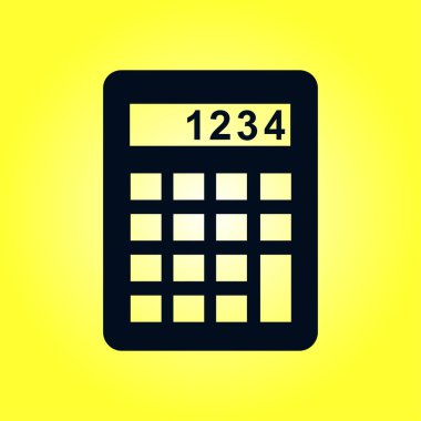 Hesap makinesi simge. Düz tasarım stili. EPS 10