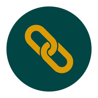 Bağlantı tek simge. Zincir bağlantı erkek.