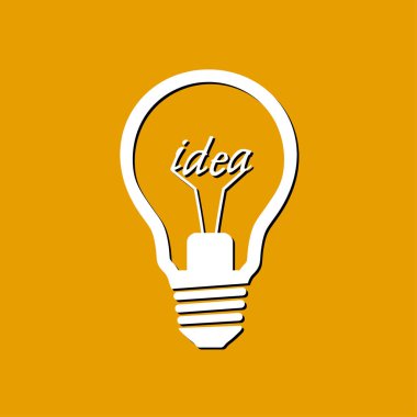 ışık lamba işareti simgesi. fikir sembolü.