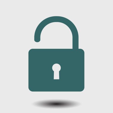 Simgesini kilidini. Düz tasarım stili. Vektör Eps10 