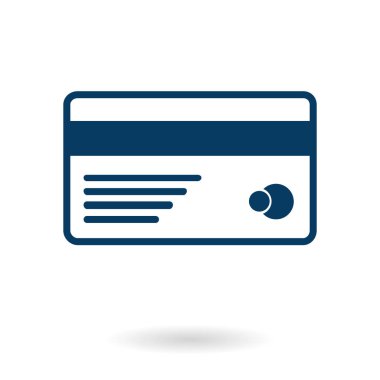 Vektör kredi kartı simgesi. Düz tasarım stili. EPS 10.