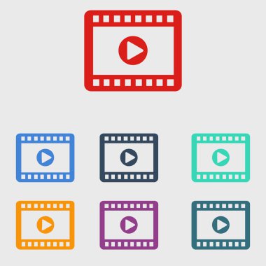 video simgesi. düz tasarım stili. vektör eps 10.