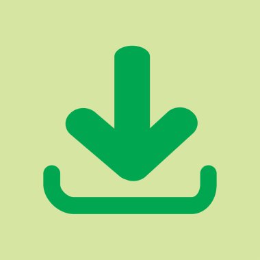 Simgesini indirin. Düğme yükleyin. Düz stil.