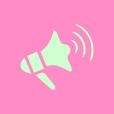 Yakında simge megafon. hoparlör simgesi.