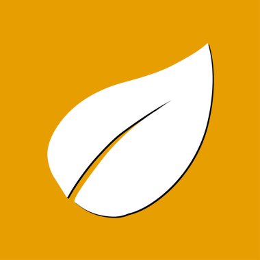 Yaprak simgesi. Taze doğal ürün. Organik ürün erkek. Düz tasarım stili.