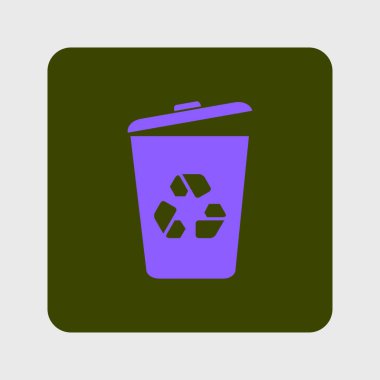 çöp kutusu simgesini, vektör eps10 çizim 