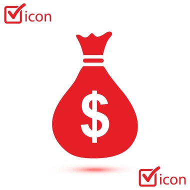 Doları Usd para birimi simgesi. Düz tasarım stili. 