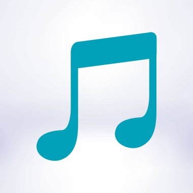 Müzik Not simgesi. Müzik simgesi. Düz tasarım stili.