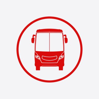 Otobüs simgesi. Schoolbus simbol.